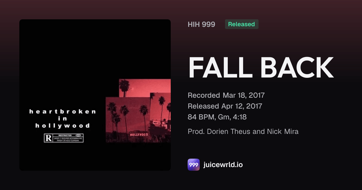 FALL BACK: Juice WRLD song | juicewrld.io